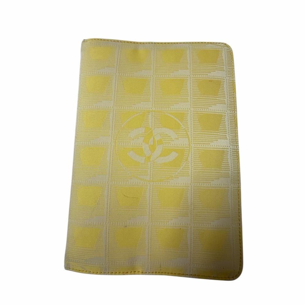 Chanel Vintage Yellow CC Logo organizer planner Book 💛Binder